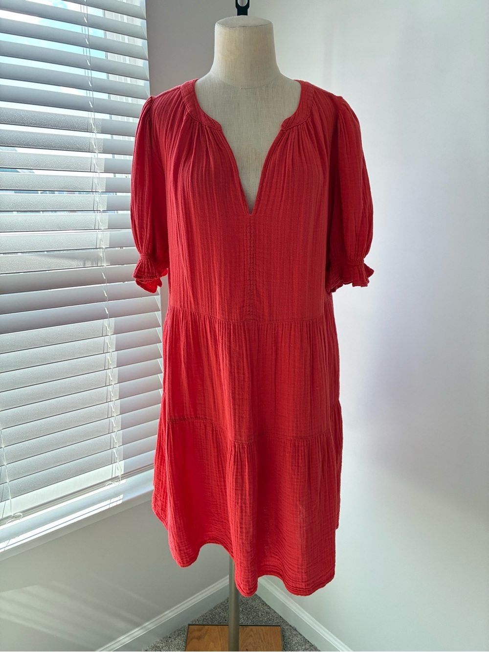 Velvet by Graham & Spencer Anthropologie Cotton Clarissa Tiered Mini Dress
